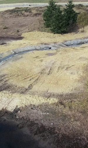 Environmental restoration excavation in Sequim, WA.